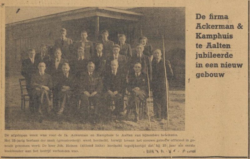 Ackerman & Kamphuis anniversary - De Graafschapper, 01-11-1947