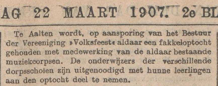 Volksfeest Aalten - 22 maart 1907