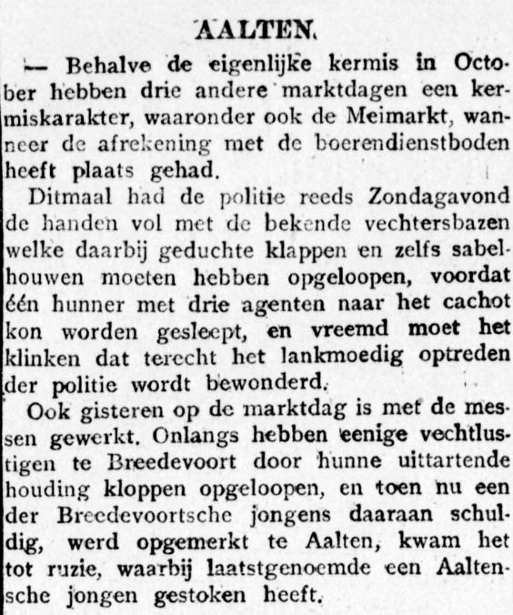 Kermis Aalten - 5 mei 1914