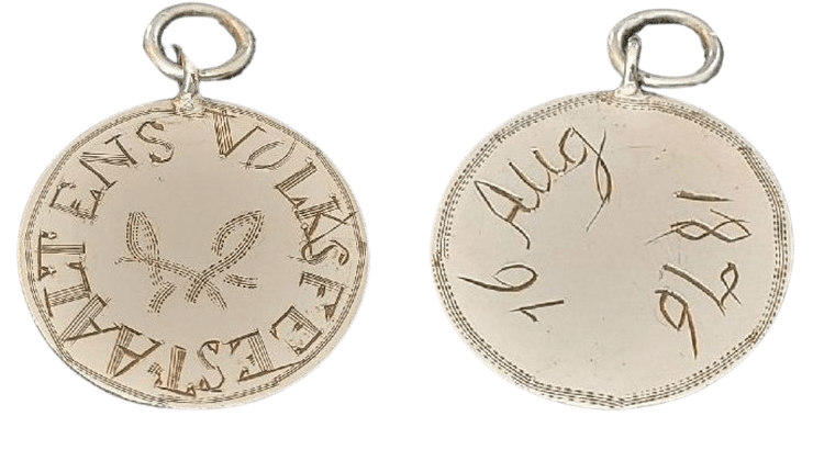 Zilveren penning Aaltens Volksfeest, 1876 (foto: H. Schutte)