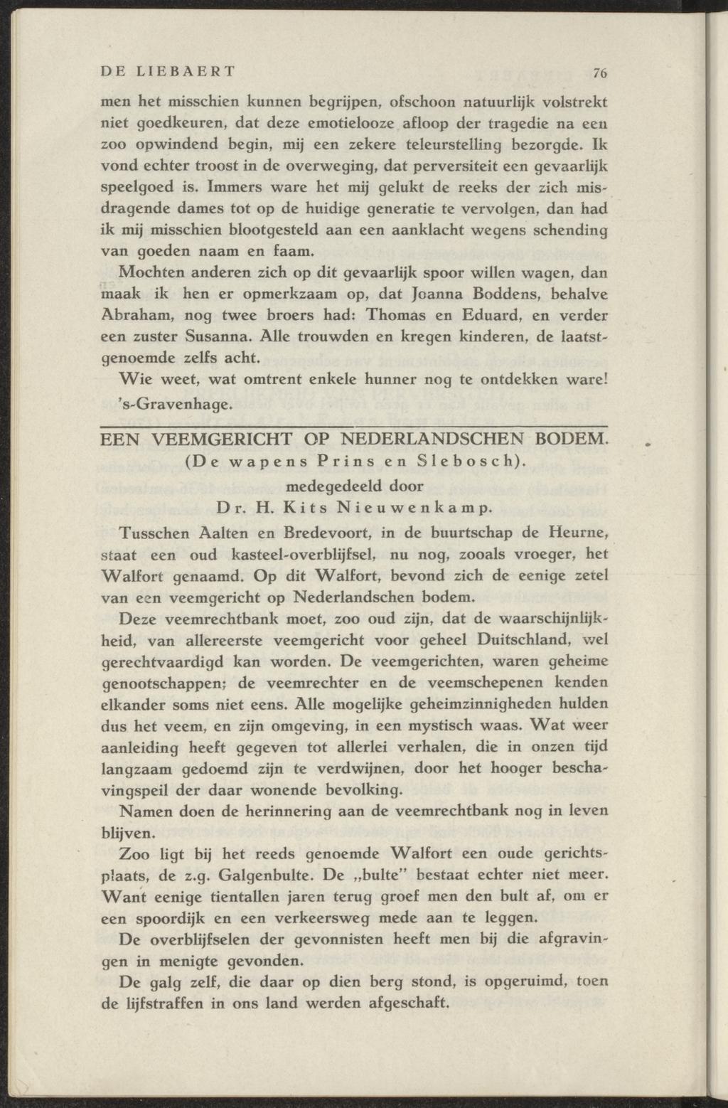 Veemgericht op 't Walfort