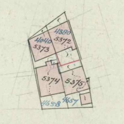 Haartsestraat, Aalten - Fragment kadastrale kaart, 1910