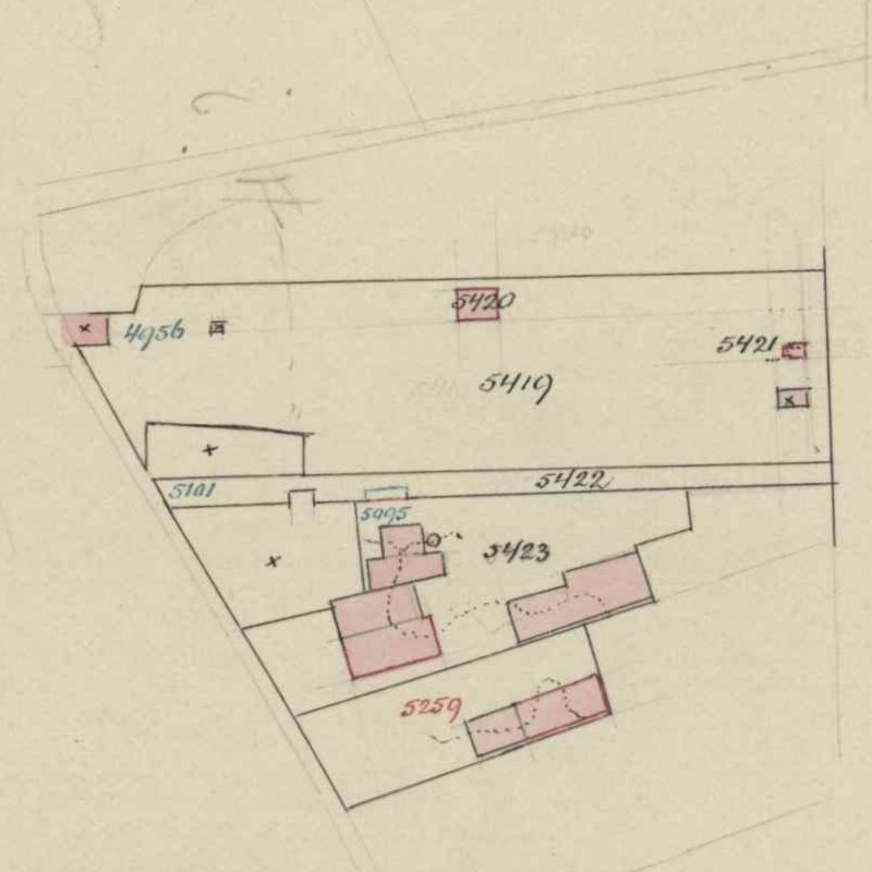 Veewaag, Aalten - Fragment kadastrale kaart, 1911