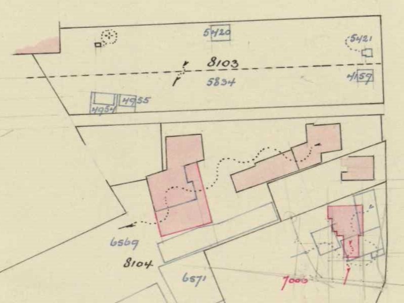 Veewaag, Aalten - Fragment kadastrale kaart, 1957