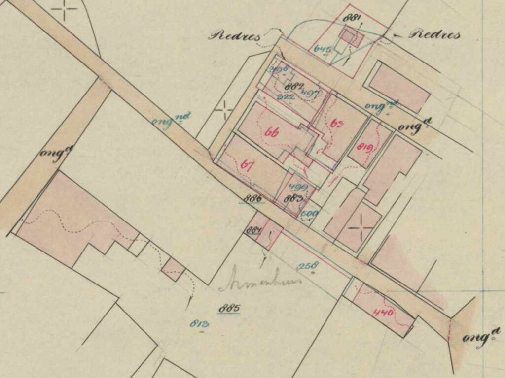 Gasthuisstraat, Bredevoort – Fragment cadastral map, 1934