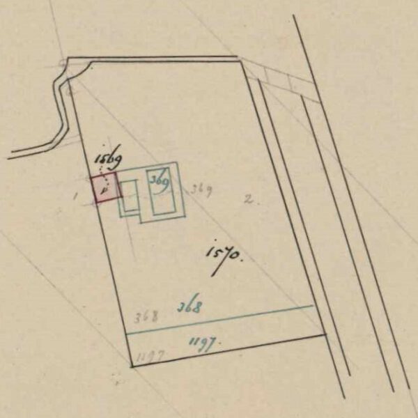 Kiefteweg 10, Heurne (Old Border Office) – detail from cadastral map, 1880