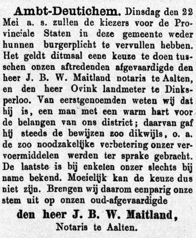 Notaris Maitland - Graafschapbode, 19-05-1883