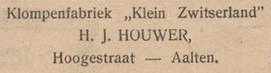 Klompenfabriek Houwer, Aalten - Nieuwe Aaltensche Courant, 30-12-1930