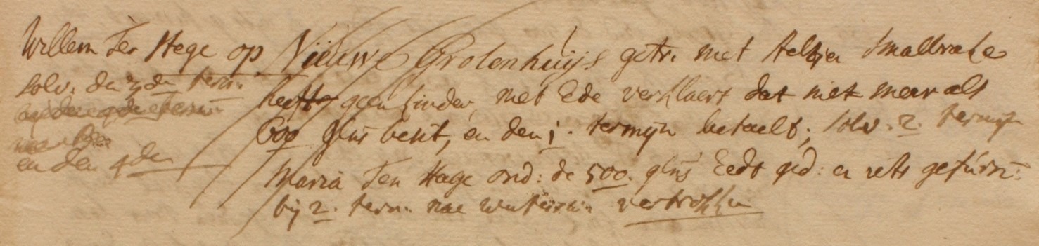 Nieuw Grotenhuis, Dale - Liberale Gifte 1748