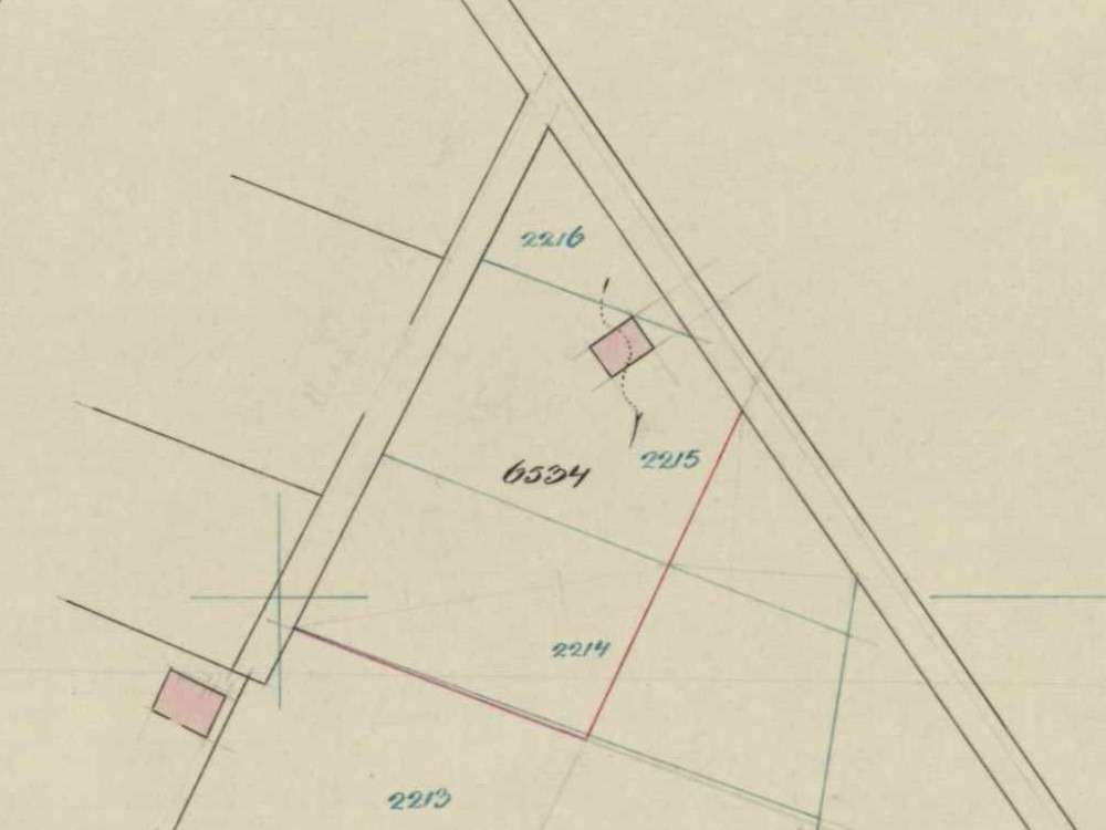 Bodendijk 94, Aalten - Fragment kadastrale kaart, 1934