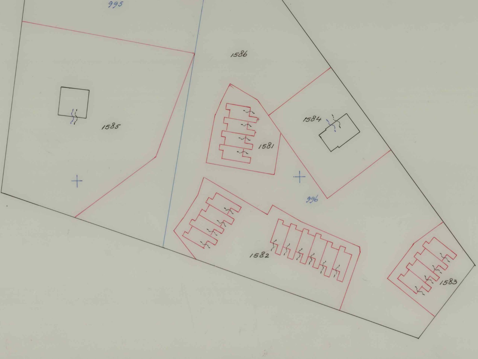 Bodendijk, Aalten - Fragment kadastrale kaart, 1985
