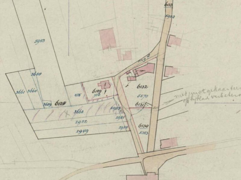 Stationsstraat, Aalten - Fragment kadastrale kaart, 1926
