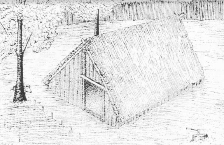 This is what the Aalten hut bowl could have looked like (sketch made by Willem Doodeheefver)