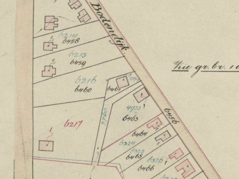 Fragment kadastrale kaart, 1933