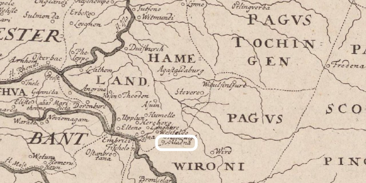 Frisiae antiquae et veteris Brabantiae pars in pagos distributa