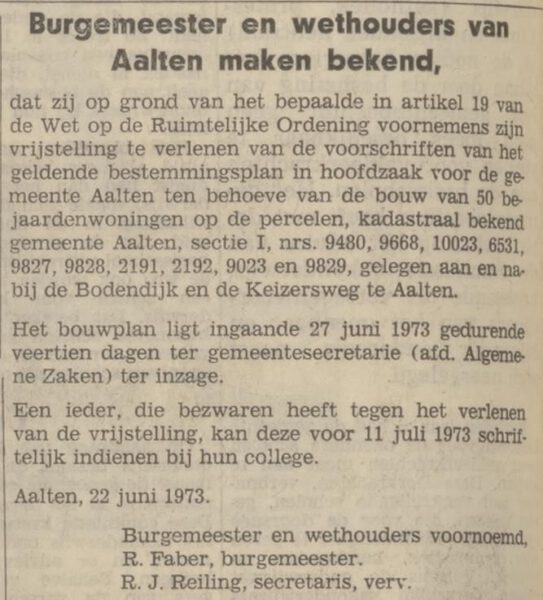 Smitskamp, Aalten - 22 juni 1973