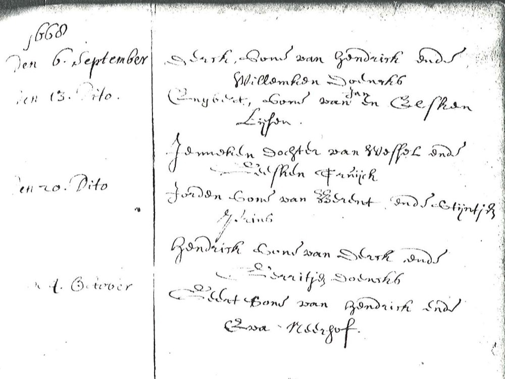 Doopboek Aalten, 1668