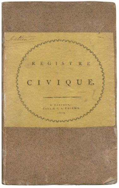 Registre Civique Aalten (1811–1820)