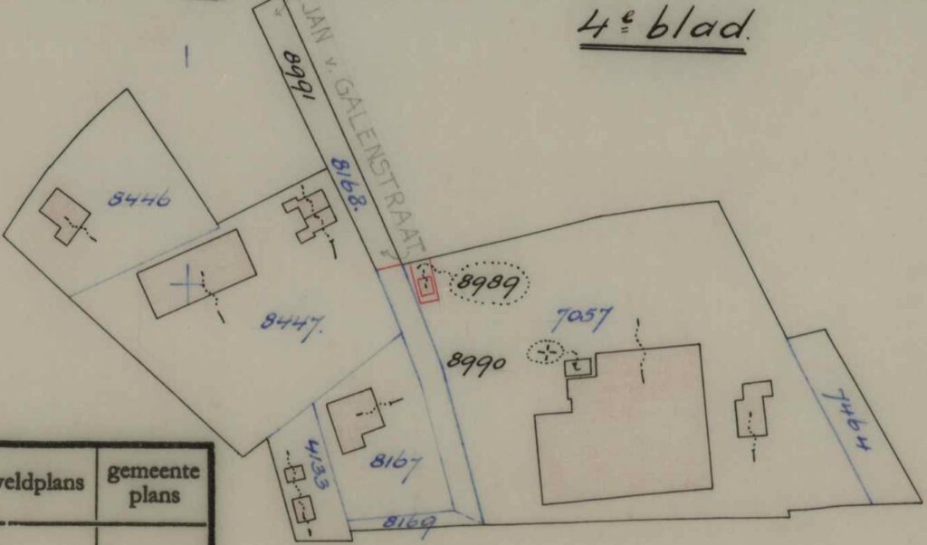 Landbouw, Aalten (omgeving) - Fragment kadastrale kaart, 1964