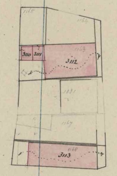 Landstraat, Aalten - Fragment kadastrale kaart, 1873