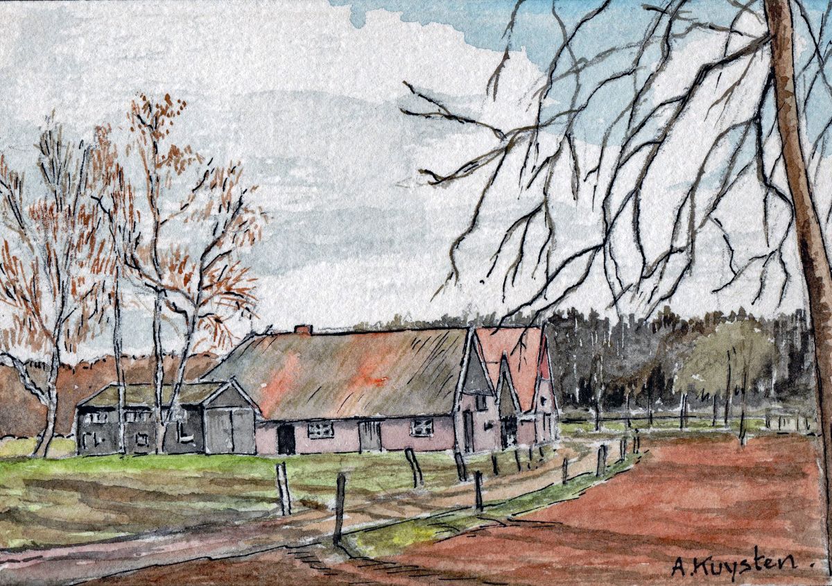 Anton Kuijsten - Boerderij aan de Akkermateweg te Lintelo