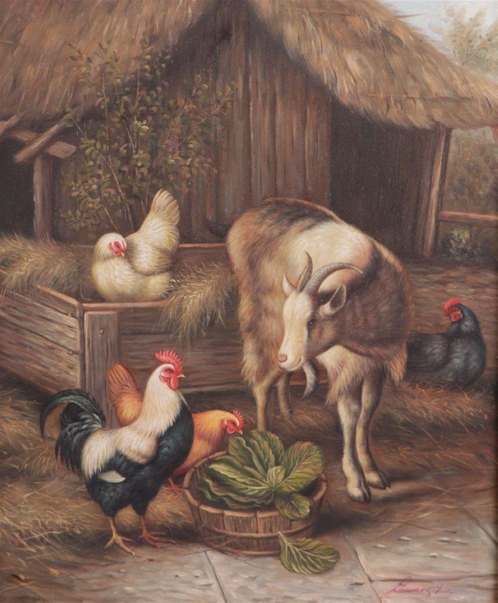 Wilhelm Albertus Lammers - Kleinvee op een boerderij