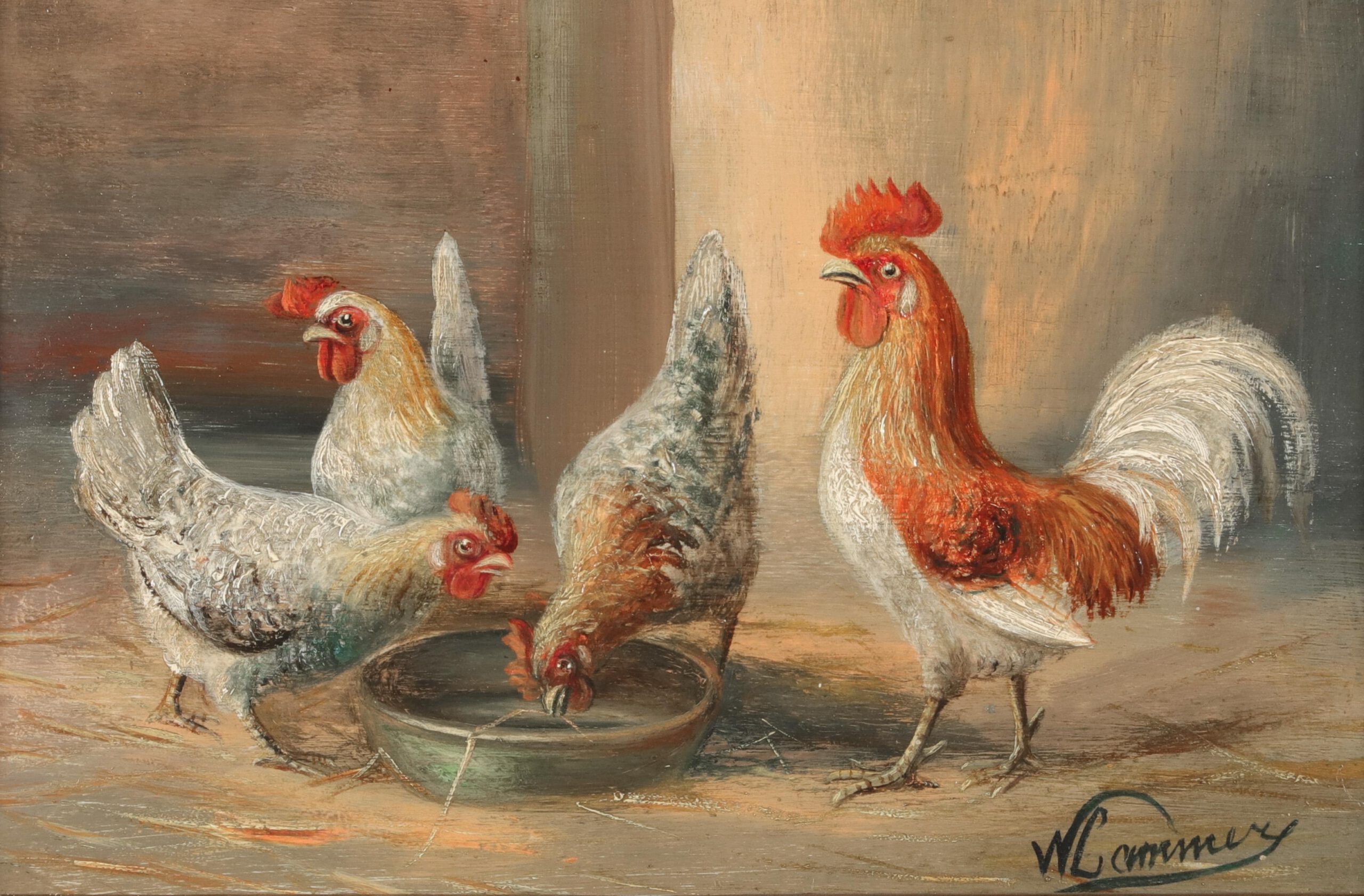 Wilhelmus Albertus Lammers - Haan en drie hennen