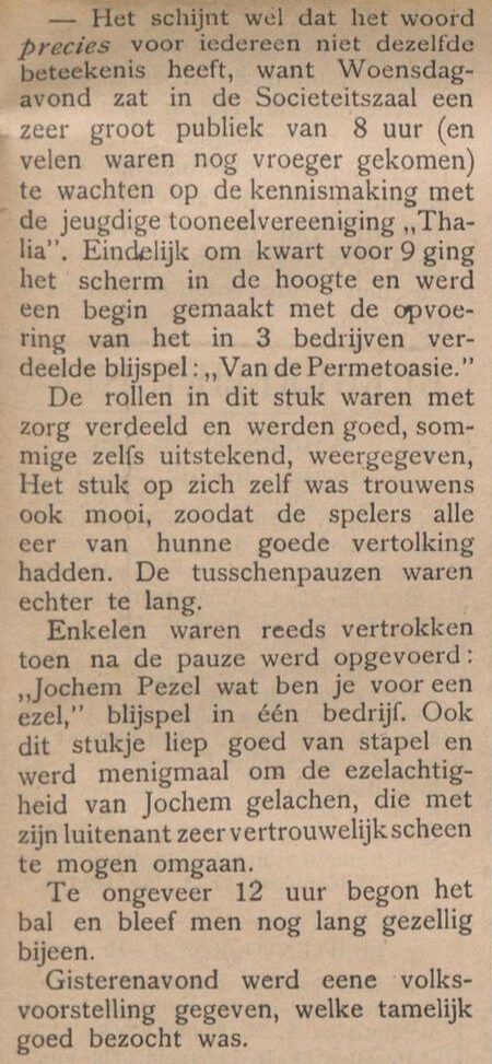 Toneelvereniging Thalia, Aalten - Aaltensche Courant, 28-04-1900