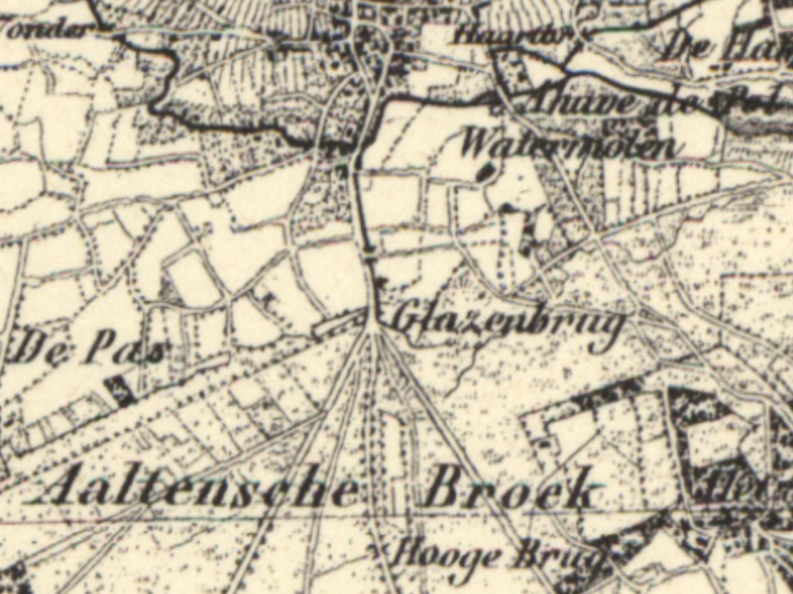 "Glazenbrug" Aalten, ca. 1880 (bron: Topotijdreis)