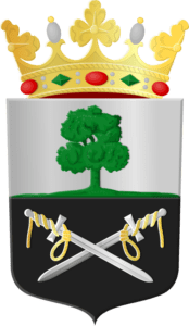The current coat of arms of the municipality of Aalten (since 2010)
