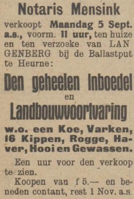 Ballastput, Heurne - Aaltensche Courant, 02-09-1927