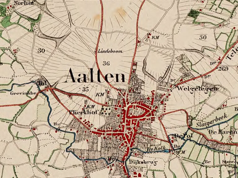 Topografische kaart Aalten, 1879-1886 (Lindeboom)